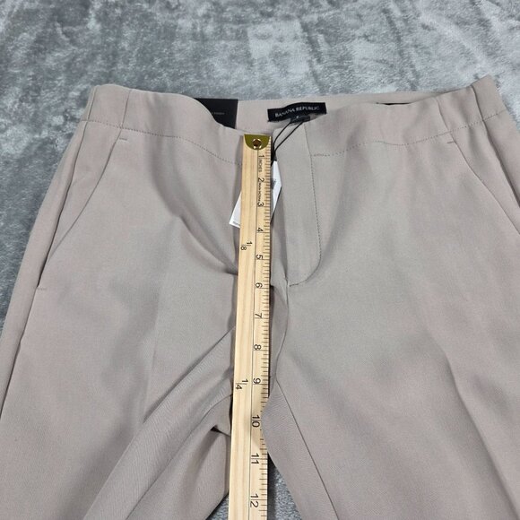 Banana Republic Pants Womens 6 Beige Avery Ankle Trousers Bows Preppy Office NEW - Picture 9 of 10